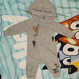 Gray Kids One Piece with Fun Graphics